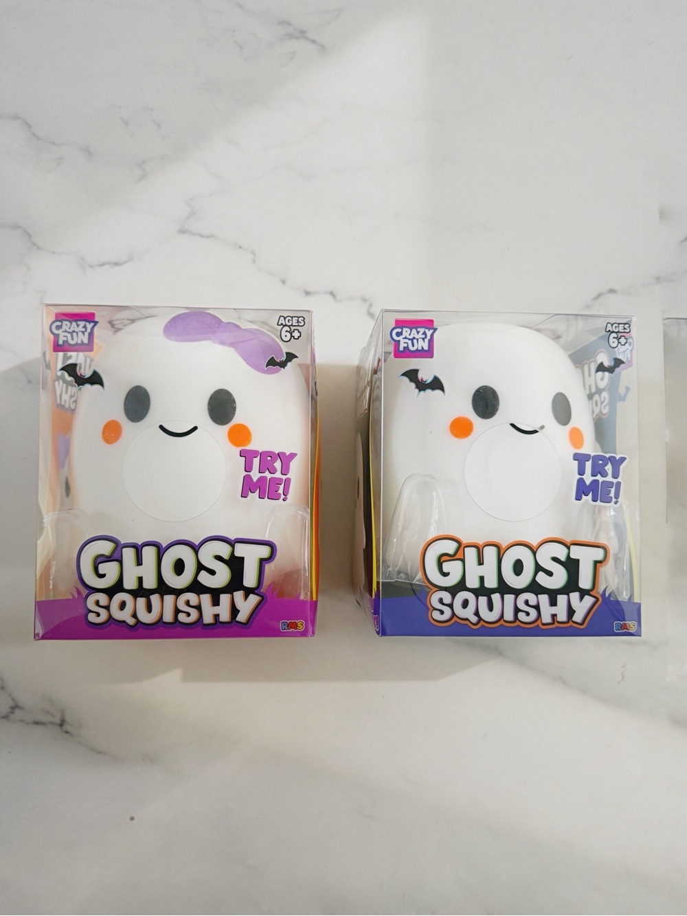RMS Crazy Fun Ghost Squishy Boy & Girl Set of 2 Rare Viral Collectible NEW 👻 - Picture 2 of 6